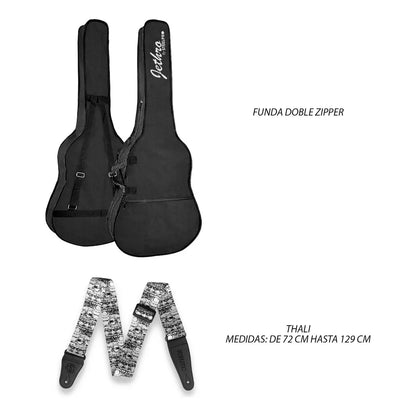 Paquete Guitarra Electrica Jethro Series By Steelpro 035sk Color Natural Flamed Material Del Diapasón Maple Orientación De La Mano Diestro