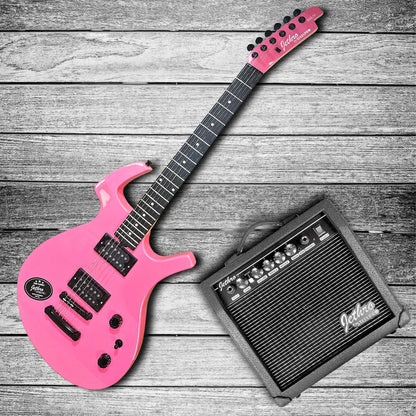 Paquete Guitarra Electrica Jethro Series By Steelpro 040-sk Color Rosa Chicle