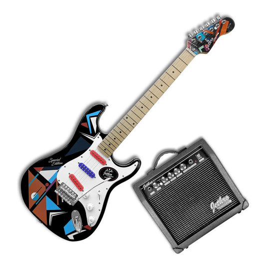 Paquete Guitarra Electrica Jethro Series By Steelpro 064-sk Color Sherwood Green Material Del Diapasón Maple Natural Orientación De La Mano Diestro