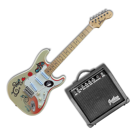 Paquete Guitarra Electrica Jethro Series By Steelpro 077-sk Color Ivory Jh Material Del Diapasón Maple Orientación De La Mano Diestro
