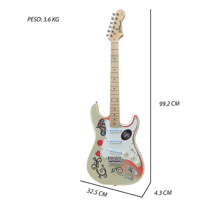 Paquete Guitarra Electrica Jethro Series By Steelpro 077-sk Color Ivory Jh Material Del Diapasón Maple Orientación De La Mano Diestro