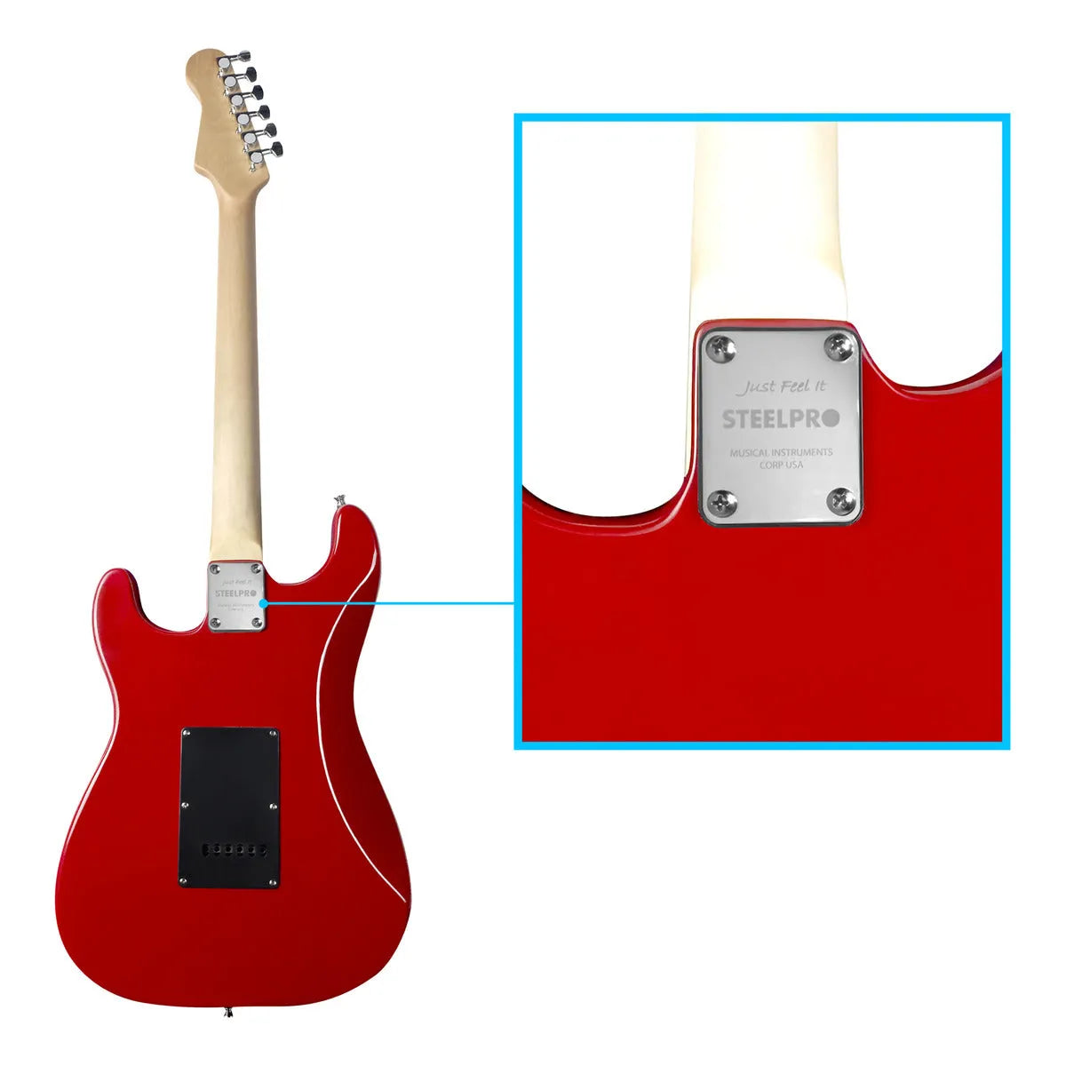 Paquete Guitarra Electrica Jethro Series By Steelpro Str