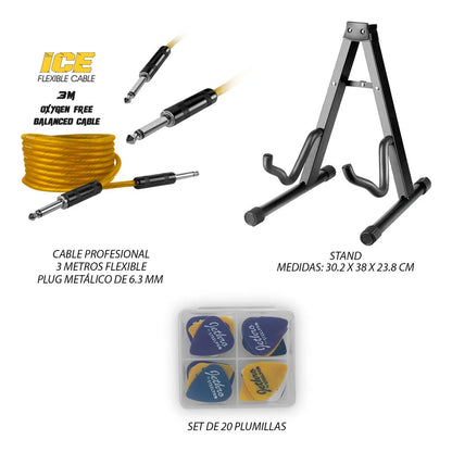 Paquete Guitarra Electrica Jethro Series By Steelpro Str