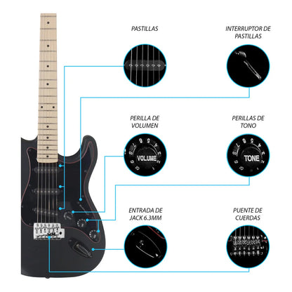 Paquete Guitarra Electrica Jethro Series By Steelpro Str
