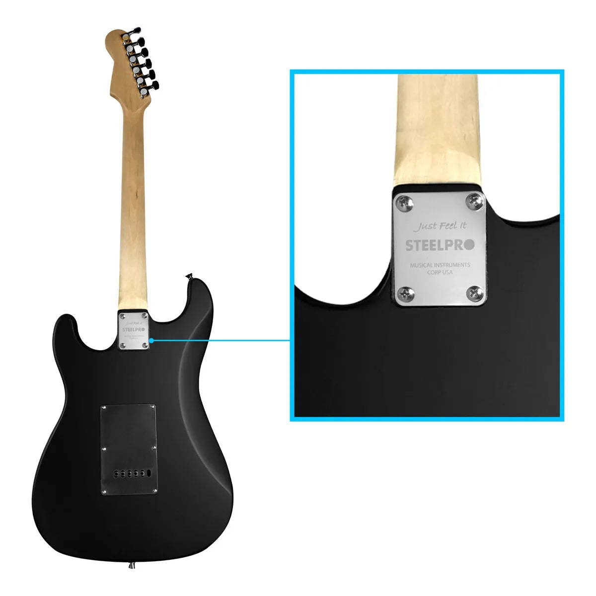 Paquete Guitarra Electrica Jethro Series By Steelpro Str