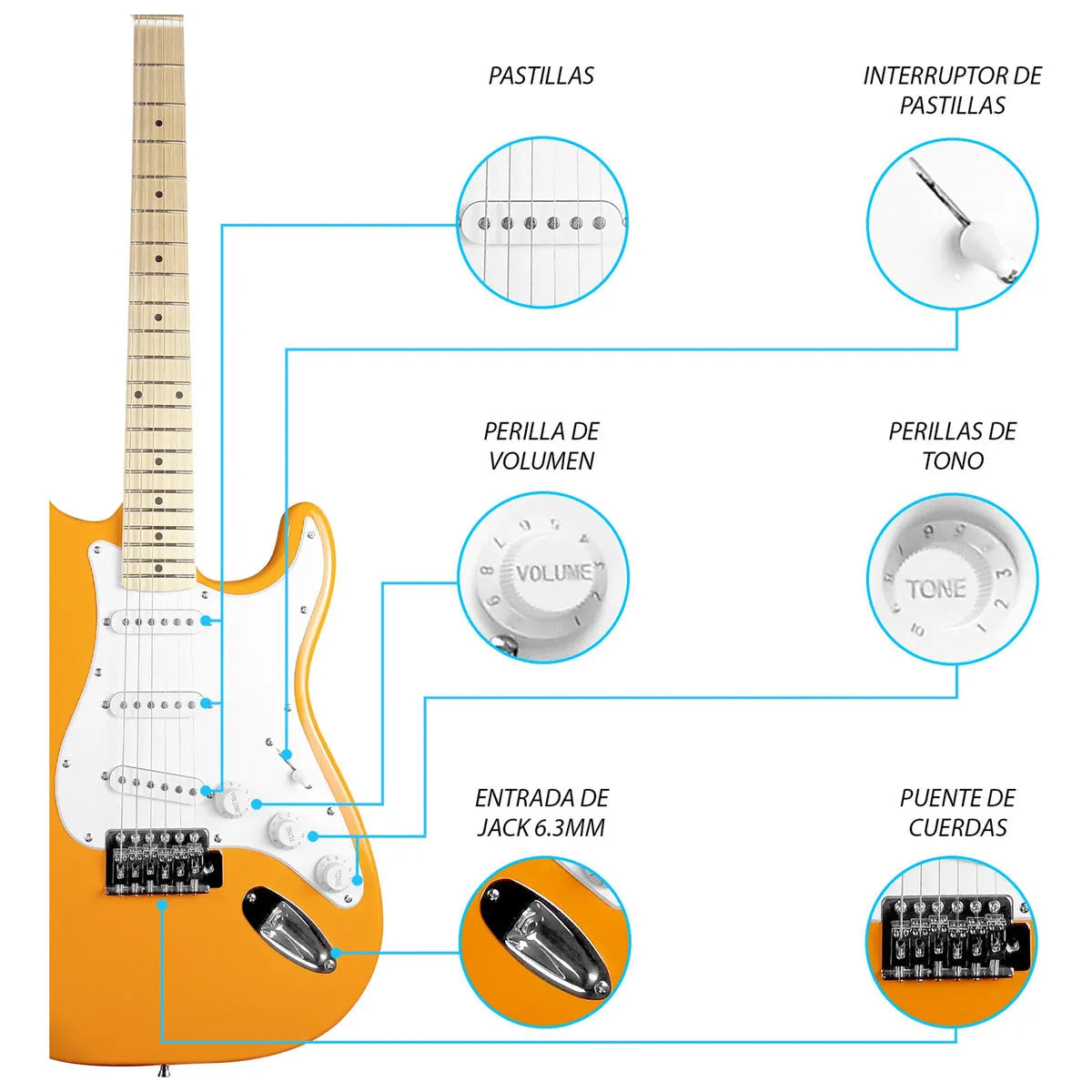 Paquete Guitarra Electrica Jethro Series By Steelpro Str
