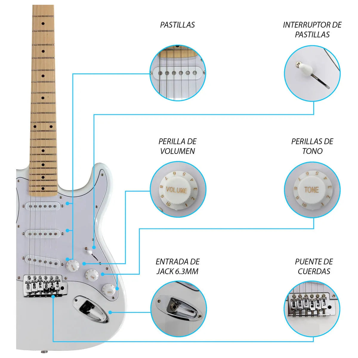 Paquete Guitarra Electrica Jethro Series By Steelpro Str