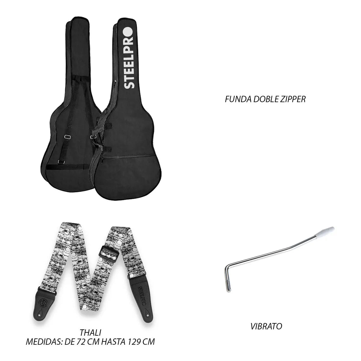 Paquete Guitarra Electrica Series Jethro By Steelpro 060-sk