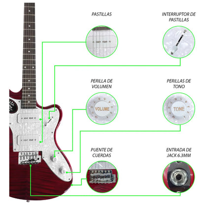 Paquete Guitarra Electrica Series Jethro By Steelpro 060-sk