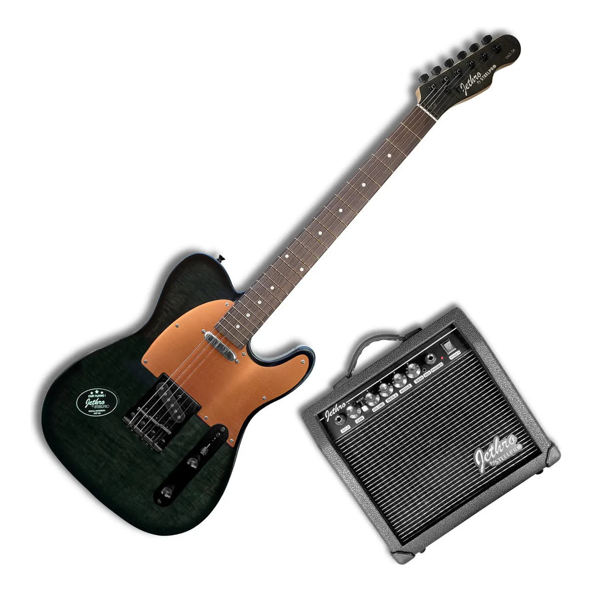 Paquete Guitarra Electrica Series Jethro By Steelpro 063-sk