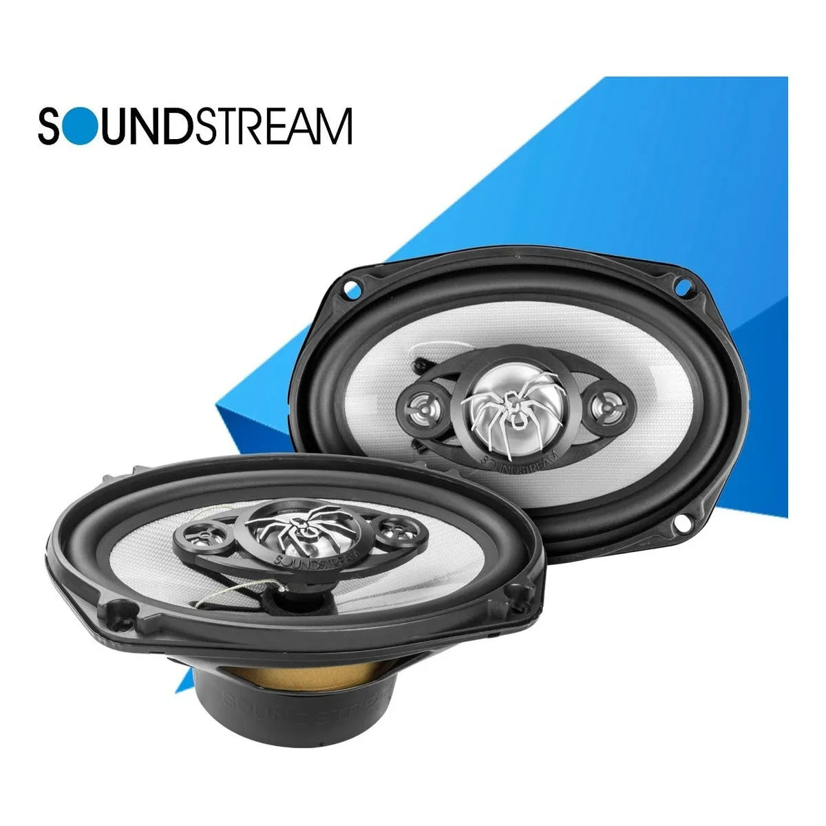 Par De Bocinas Cono Plata  6x9,  X4-6.9 Soundstream