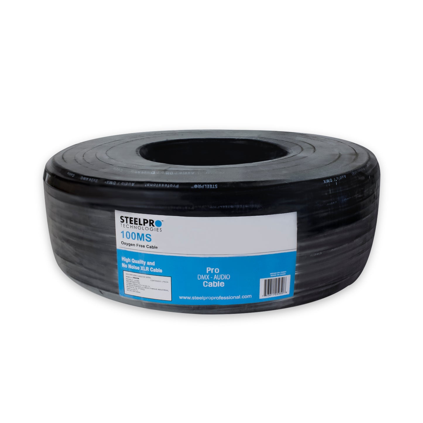 DMX-CBL-PRO Rollo de Cable Xlr 100m Balanceado Dmx-Audio Steelpro