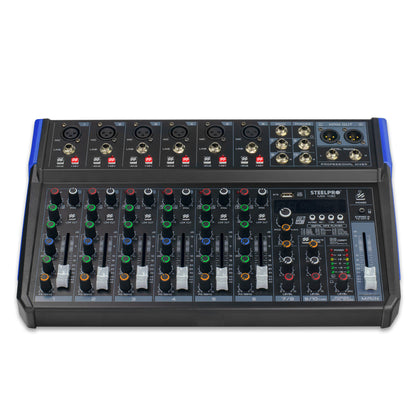 MIX 100 Mezcladora Profesional 10 Canales 99 Efectos Bluetooth Usb Steelpro