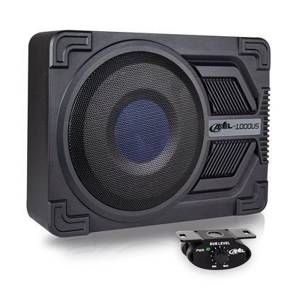 Subwoofer Amplificado 10 Pulgadas con Salida Aire Axel Steelpro Bocina para carros Potencia y claridad