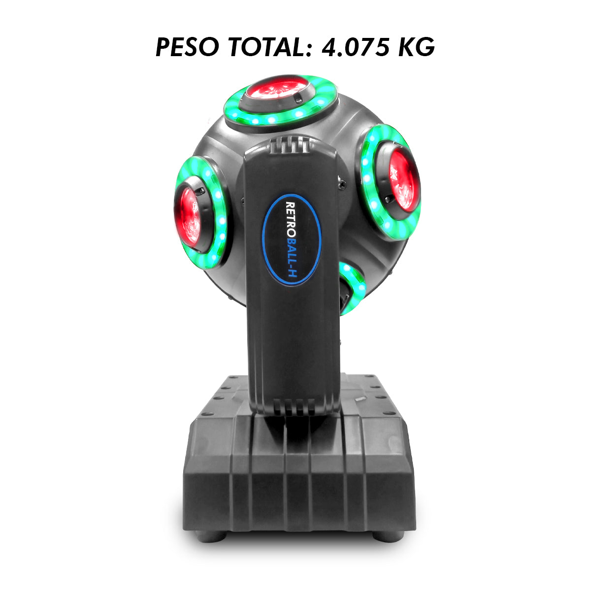 RETROBALL-H Cabeza Robótica Led Beam Aro Smd Rgbw 8x10 Steelpro