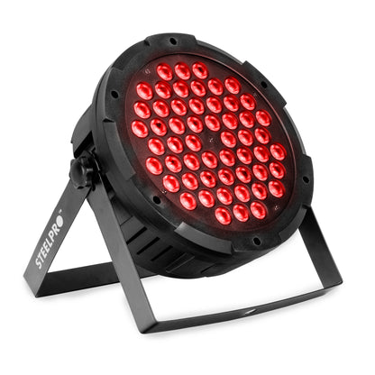 Cañón Led Par 54 Led X 3w Rgb + Ambar Full Color - Steelpro