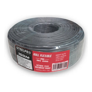 Rollo De Cable Profesional Pro Dmx Audio 100 Metros Steelpro
