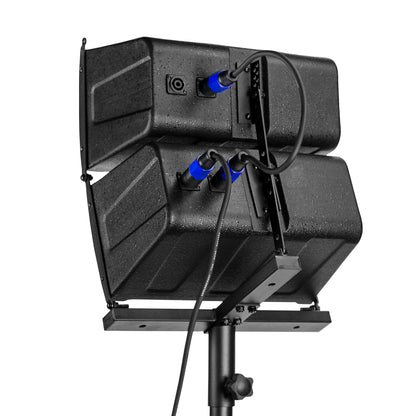 S15-GO Sistema Profesional De Audio Lineal Activo 15" 600W RMS 1050W Max DSP Bluetooth TWS Con Compartimiento para Satelites Subwoofer 15 Pulgadas Entradas Combo XLR RCA y Llantas de Transporte Steelpro