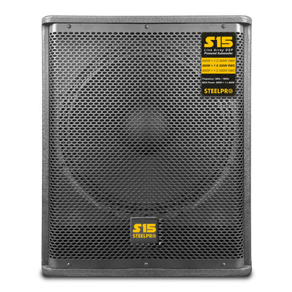 S15 Sistema Profesional De Audio Lineal 400w+200w Rms Steelpro