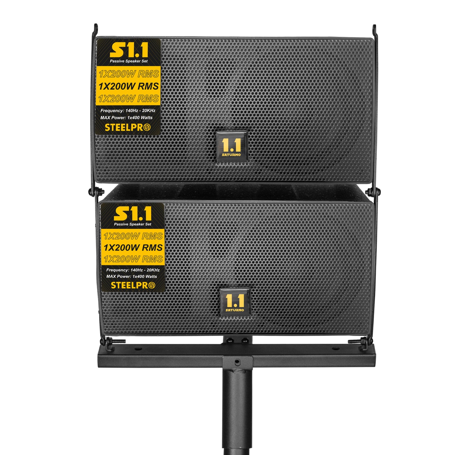 S15 Sistema Profesional De Audio Lineal 400w+200w Rms Steelpro