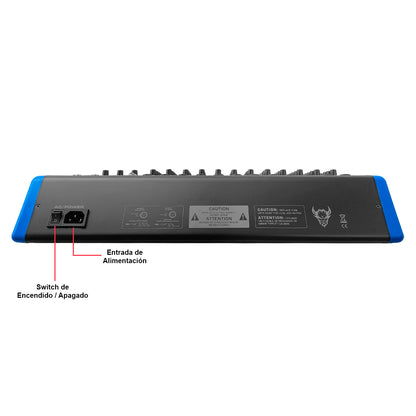 SOLO-12.2 Mezcladora Profesional 12 Canales Dsp Voz De Diablo Y Voz De Ardilla Steelpro