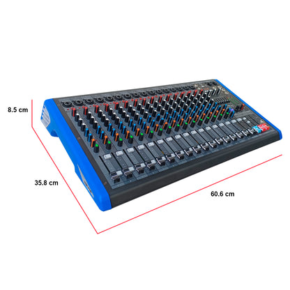 SOLO-16.2 Mezcladora Profesional 16 Canales Dsp Voz De Diablo Y Voz De Ardilla Steelpro