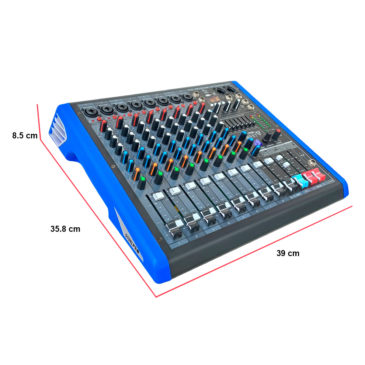 SOLO-8.2 Mezcladora Profesional 8 Canales Dsp Voz Del Diablo Y Voz De Ardilla Steelpro