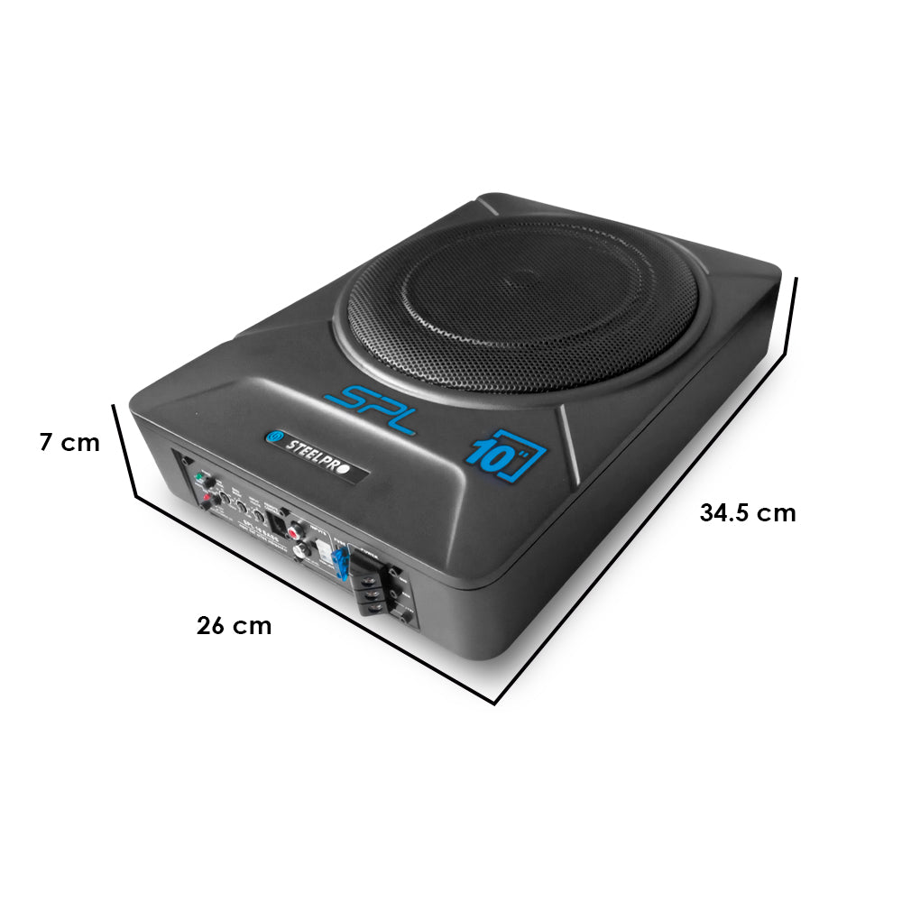 Subwoofer Amplificado 10 Autopower 800w By Steelpro Color Negro