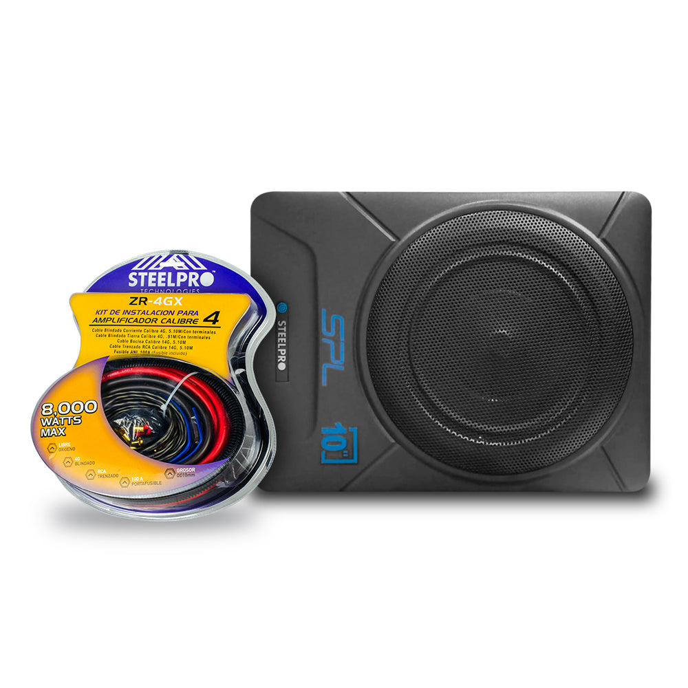 Subwoofer Amplificado 10 Autopower 800w By Steelpro Color Negro