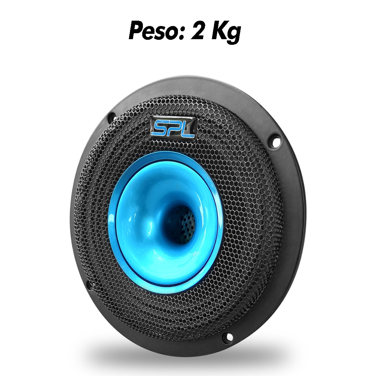 Bocina Coaxial 6.5  Potencia Max 1100w By Steelpro Negra Con Azul