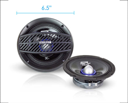 Set De Medios 6.5 Tweeter Crossover 400w Rms Steelpro