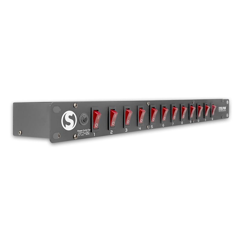 SW-12 Barra Multicontacto 12 Interruptores Steelpro