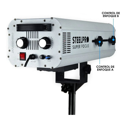 Seguidor Led Profesional Doble Enfoque Teatro - Steelpro