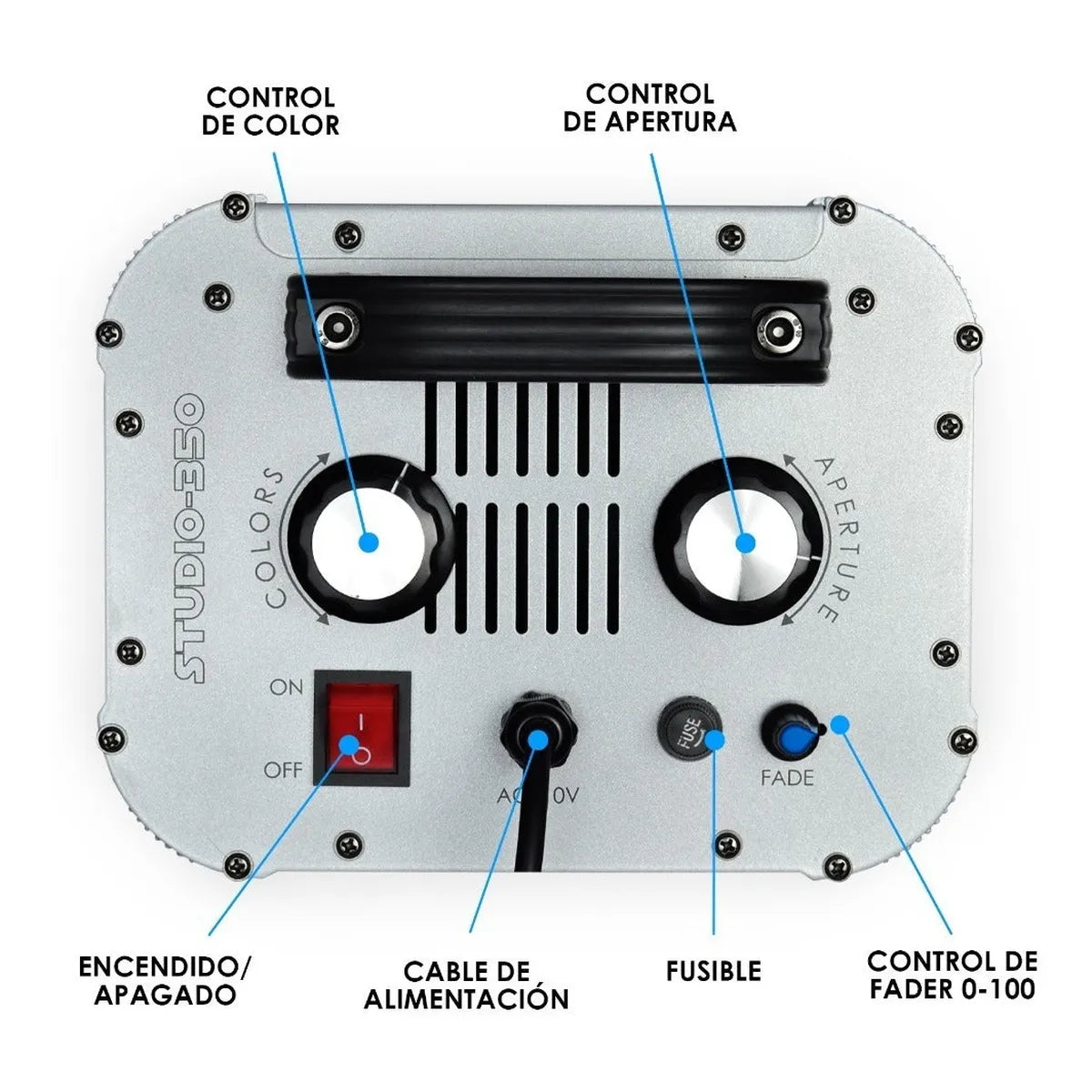 Seguidor Led Profesional Doble Enfoque Teatro - Steelpro
