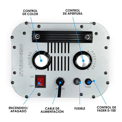 Seguidor Led Profesional Doble Enfoque Teatro - Steelpro