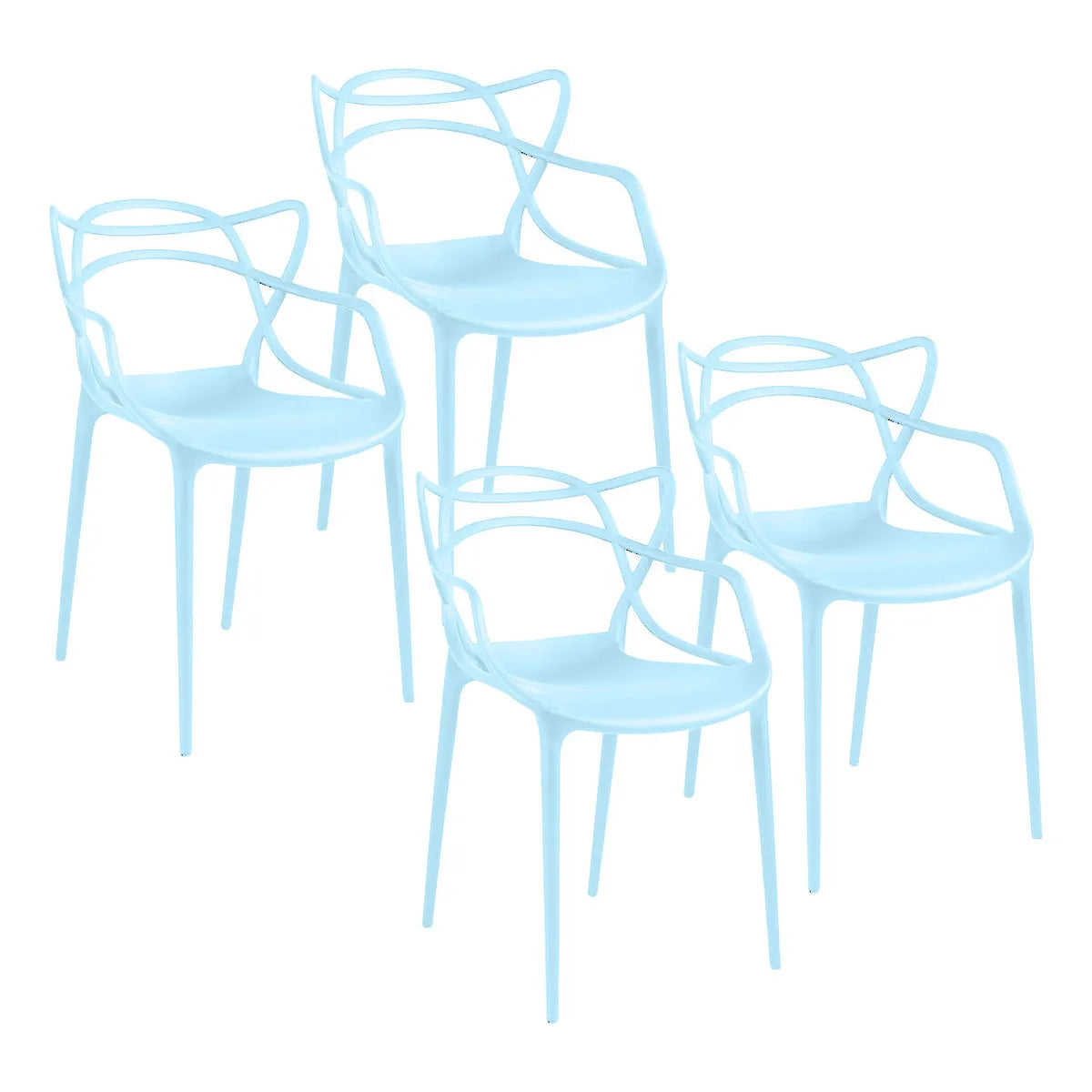 Set 4 Sillas Bellair Master De Comedor Restaurante Apilables