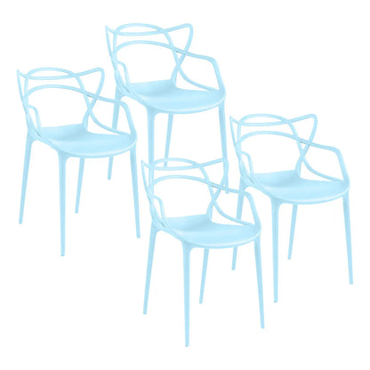 Set 4 Sillas Bellair Master De Comedor Restaurante Apilables
