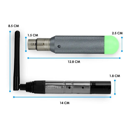 Set Antenas Inalámbricas Batería Recargable 15h Dmx Steelpro