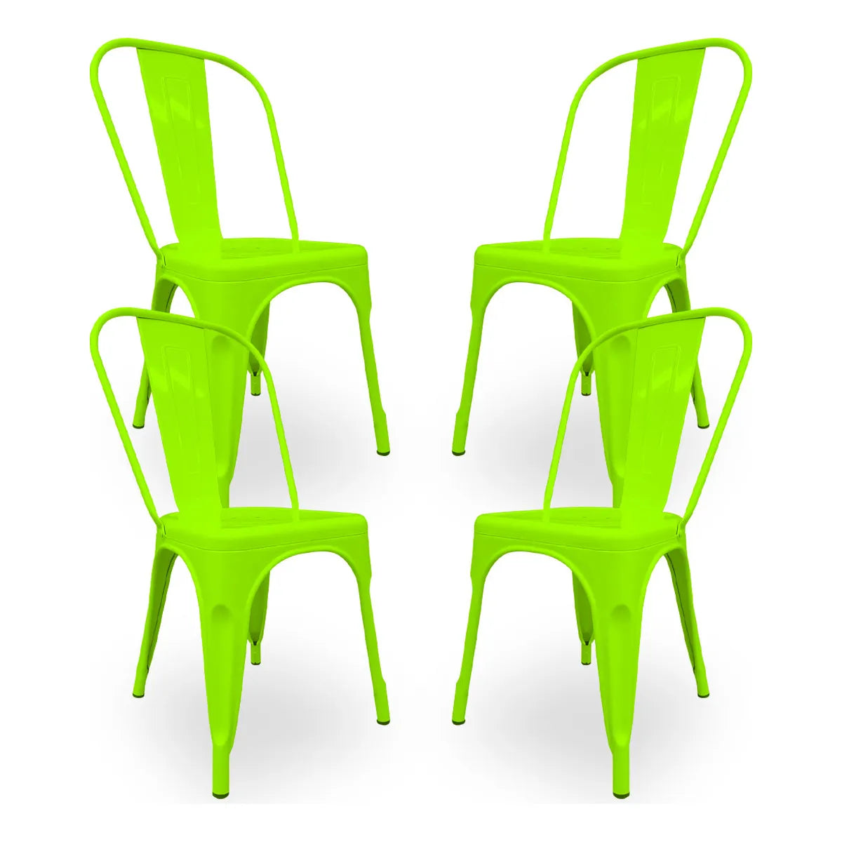 Set De 4 Sillas Tolix Metal Comedor Vintage Hogar - Bellair