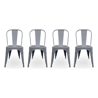 Set De 4 Sillas Tolix Metal Comedor Vintage Hogar - Bellair
