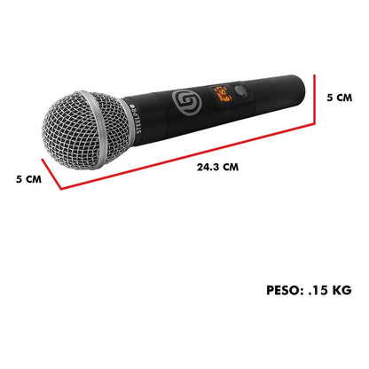 Set Profesional 4 Micrófonos Inalámbricos Uhf 70m Steelpro