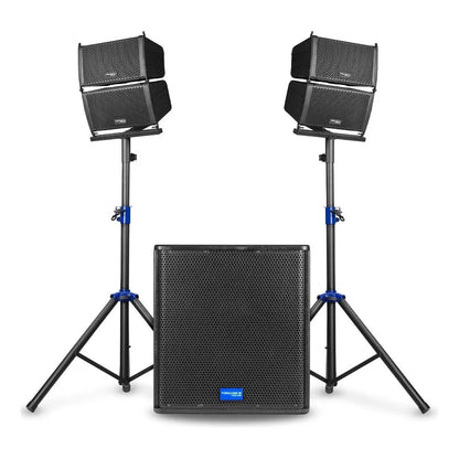 Sistema De Audio Profesional Steelpro Lineal Tubalcain 18 Color Negro