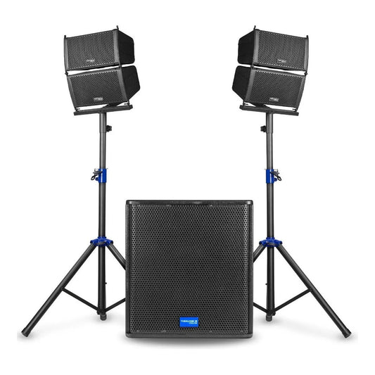 Sistema De Audio Profesional Steelpro Lineal Tubalcain 18 Color Negro