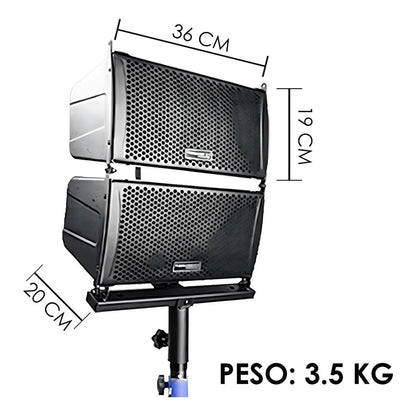Sistema De Audio Profesional Steelpro Lineal Tubalcain 18 Color Negro