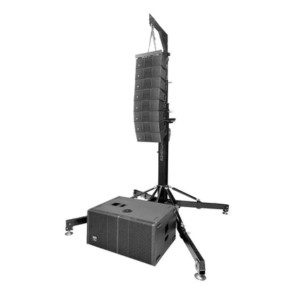 Sistema Lineal Coda Set De 8 Satélites 1 Subwoofer Steelpro Color Negro
