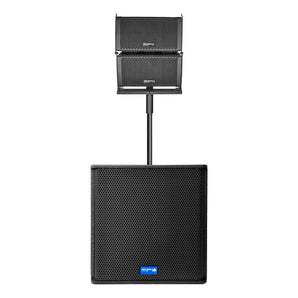 Sistema Profesional De Audio Lineal 1300w Saturno18 Steelpro Color Negro