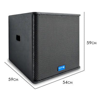 Sistema Profesional De Audio Lineal 1300w Saturno18 Steelpro Color Negro