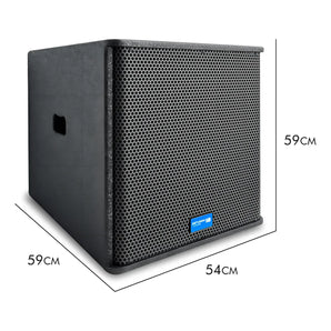 Sistema Profesional De Audio Lineal 1300w Saturno18 Steelpro Color Negro