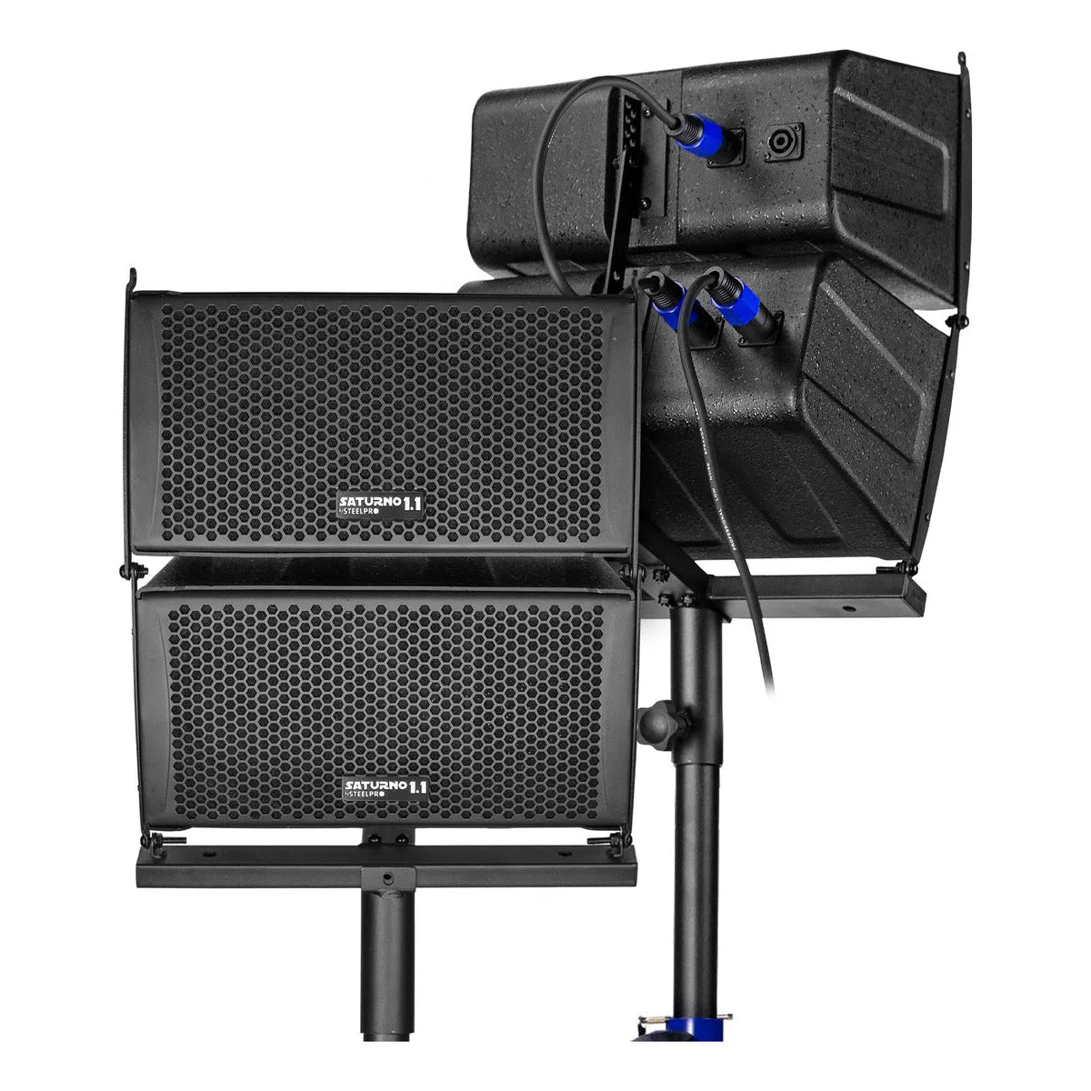 Sistema Profesional De Audio Lineal 1300w Saturno18 Steelpro Color Negro