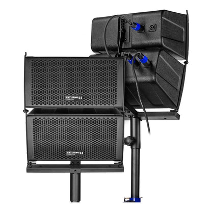 Sistema Profesional De Audio Lineal 1300w Saturno18 Steelpro Color Negro